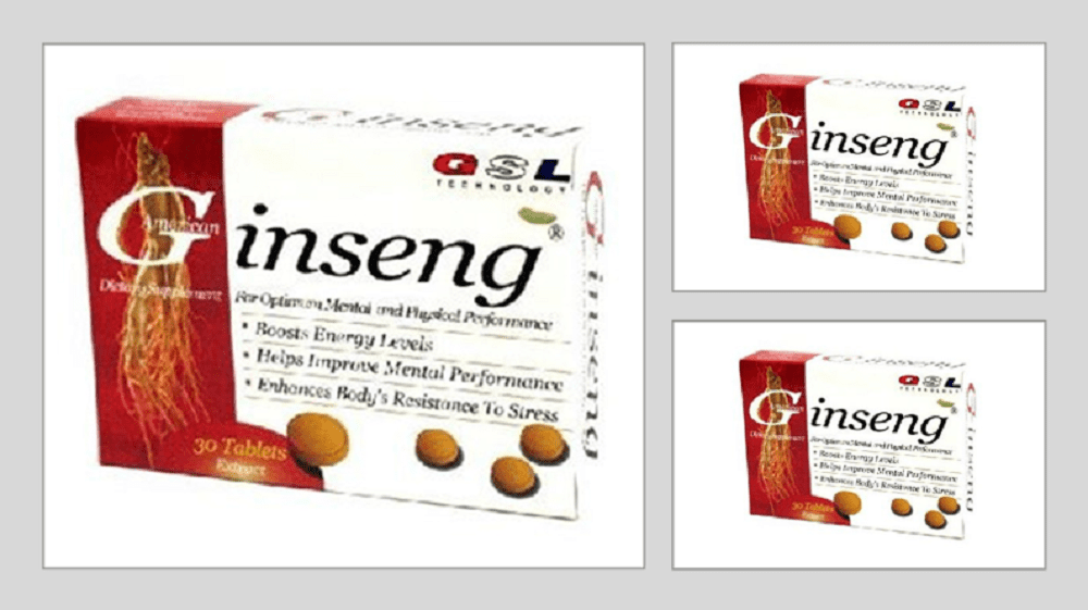American Ginseng Dietary Supplement 30 Tablets Pack of 3