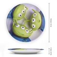thumbnail image 2 of Alienígenas de Pizza Planet Plato decorativo de porcelana fina (bone china), plato decorativo de cerámica para hogar, oficina, soporte de pared, platos decorativos para dormitorio - 6 pulgadas (15 cm), 2 of 6