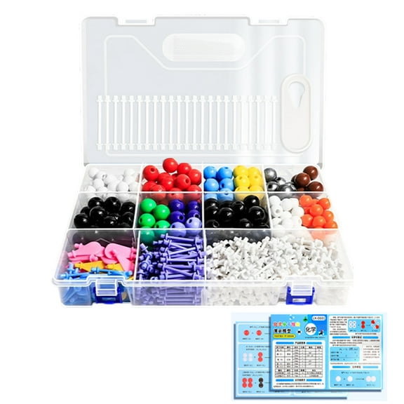 Portable Chemistry Molecular Model Group With Storage Container For Lab Demonstrations Hands On Practice