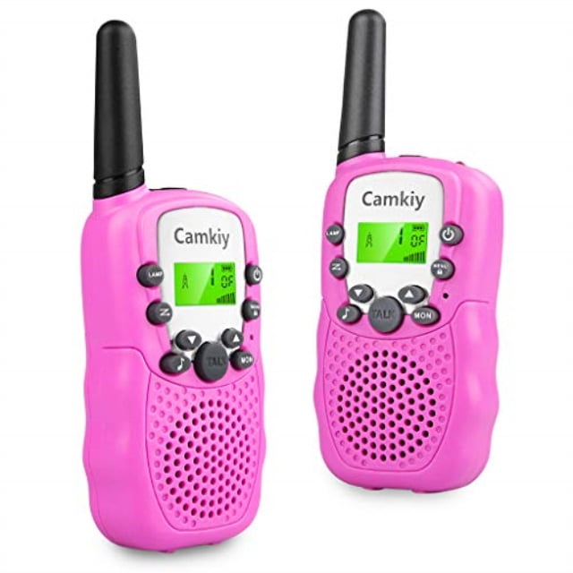 Walkie Talkies for Girls Pink Toys for 4 5 6 7 Year Old Kids Outdoor Fun, Birthday Gifts Toy for