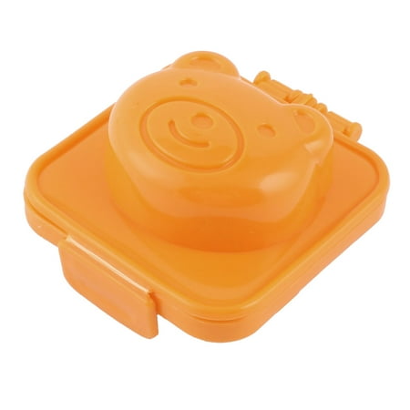 

Kitchen Plastic Bear Head Shaped DIY Sandwich Bread Egg Rice Ball Mould Orange