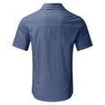 thumbnail image 4 of Mens T Shirts Golf Hawaii Solid Short Sleeve Double Pocket Turn Down Button Mens Shirts, 4 of 4