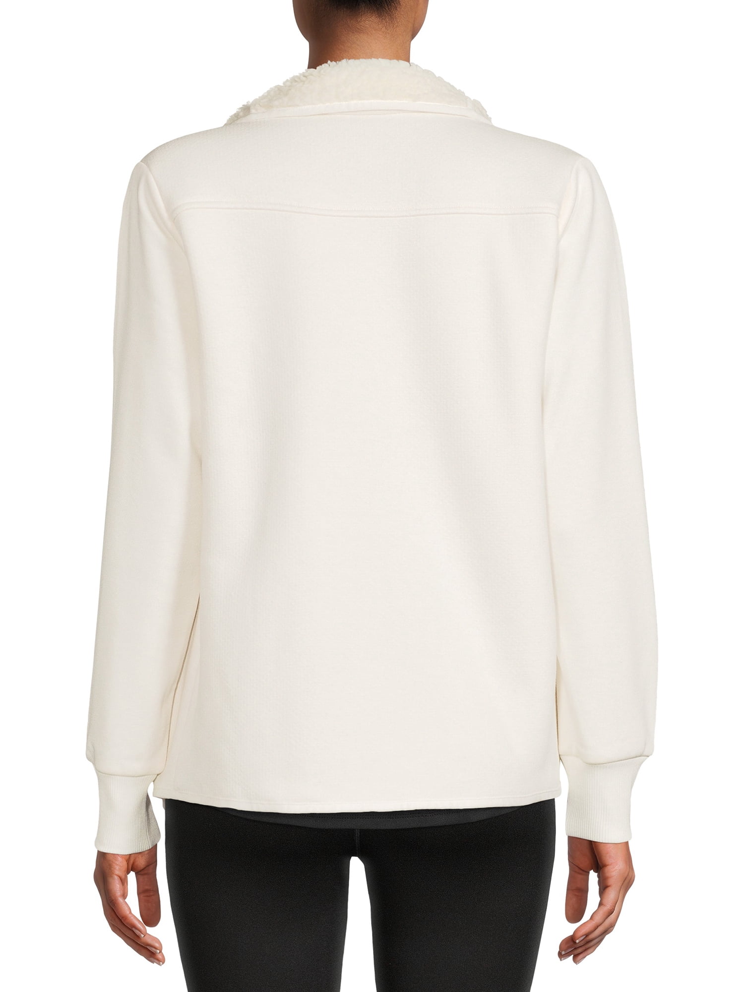 Athletic Works Sherpa Lined Cardigan, Sweater (Women's)