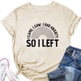 thumbnail image 3 of B91xZ Été Femmes Chemise Crewneck Mignon Mode Recadrée T Shirts, Beige S, 3 of 3