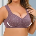 thumbnail image 3 of Generic Plus Size Front Clasp Bra for Older Women,Daisy Bras Sports Bras,Cotton Underwear Without Underwire, 3 of 4