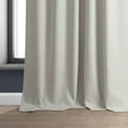 thumbnail image 3 of Off White Performance Linen 50 in. W x 84 in. L Rod Pocket Hotel Blackout Curtain (Single Panel), 3 of 5