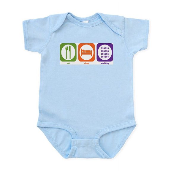 CafePress - Eat Sleep Auditing Infant Bodysuit - Baby Light Bodysuit, Size Newborn - 24 Months