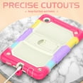thumbnail image 5 of for Samsung Galaxy Tab A7 Lite 2021 SM-T225/SM-T220 Case, Kickstand 3 in 1 [Soft & Hard] Hybrid Shockproof Heavy Duty Rugged Anti-Slip Scratch Resistant Case Cover,Colorful Rose, 5 of 5