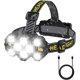 thumbnail image 2 of Linterna frontal recargable, 1000 lúmenes, brillante, 10 LED, 8 + 2 modos, luz de cabeza con luz roja para adultos, linterna de cabeza impermeable para correr al aire libre, caza, camping, senderismo ShuxiuWang 1327537009801, 2 of 5