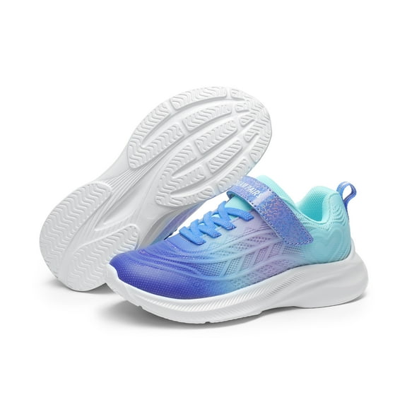 BURUDANI Girls Sparkly Running Sneakers Lightweight Athletic Tennis Shoes for Toddler Little & Big Kids