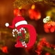 thumbnail image 3 of Colgante de árbol de Navidad de acrílico 2D con letras | Juego de 26 adornos con iniciales del alfabeto para decoración navideña, 3 of 6