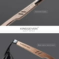 thumbnail image 3 of KINGSEVEN Vintage Classic Wooden Frame Sunglasses Polarized UV403 Leisure Walking Glasses, 3 of 5