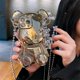 thumbnail image 2 of Estuche para iPhone 11 Pro Max 6.5 YONGSHENG dibujos animados 3D oso de Peluche Dorado con Correa de cadena de metal, 2 of 5