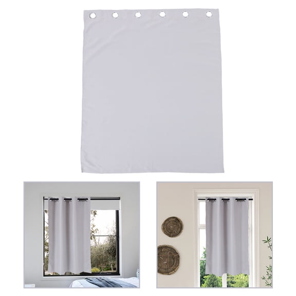 KAKOWELY Polyester Bedroom Curtain Light Grey Decorative Window Drape for Living Room