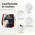 thumbnail image 4 of Bixox Women's Red Black Ink Style Bald Eagle pattern 2 in 1 Running Shorts - Lightweight Athletic Workout Gym Yoga Shorts Liner with Pockets - Medium, 4 of 5