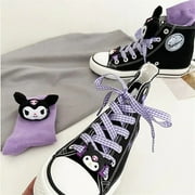 Kuromi Girls Shoes Fashion Sneakers, Flat & Closed Toe Black, 35-42
