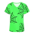 thumbnail image 5 of Alkepwun Halloween Scrubs Women's V-Neck Short Sleeve Funny Halloween Spider Web Printed Holiday Scrub Tops, 5 of 5