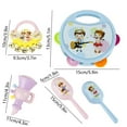 thumbnail image 3 of KOYPTL Musical Instruments Set Toys For Boys 2-5,Hand Drum Set Include Drum,Sand Hammers Hand Shake Bell And Trumpet,Montessori Sensory Toys Birthday Christmas Gift For Toddlers Kids Girls 3+（Blue）, 3 of 6