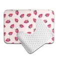 thumbnail image 6 of Honeii Hand Drawn Strawberry Pattern Bathroom Anti-Skid Pad Bathroom Mat Vintage Seamless Pattern Not-Slip Toilet Rug Set, 6 of 6