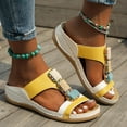 thumbnail image 2 of Mostsola Womens Orthopedic Sandals Boho Beaded Comfort Cushion Walking Shoes Summer Slides, 2 of 5