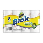 Bounty Basic Regular Paper Towels, 8 Rolls