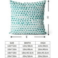 thumbnail image 3 of Polka Dot Pillow Covers Set of 2 Teal Green Cream Throw Pillows 18x18 in Outdoor Boho Design Brush Strokes Decorative Pillowcase Square Cushion Cover Linen Pillow Case for Home Sofa Couch Bed, 3 of 6