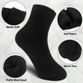 thumbnail image 3 of Woaety 5 Pairs Merino Wool Socks for Women Thermal Warm Thick Winter Hiking Knit Cozy Crew Duty Work Soft Socks for Ladies Size 5-9 F, 3 of 13