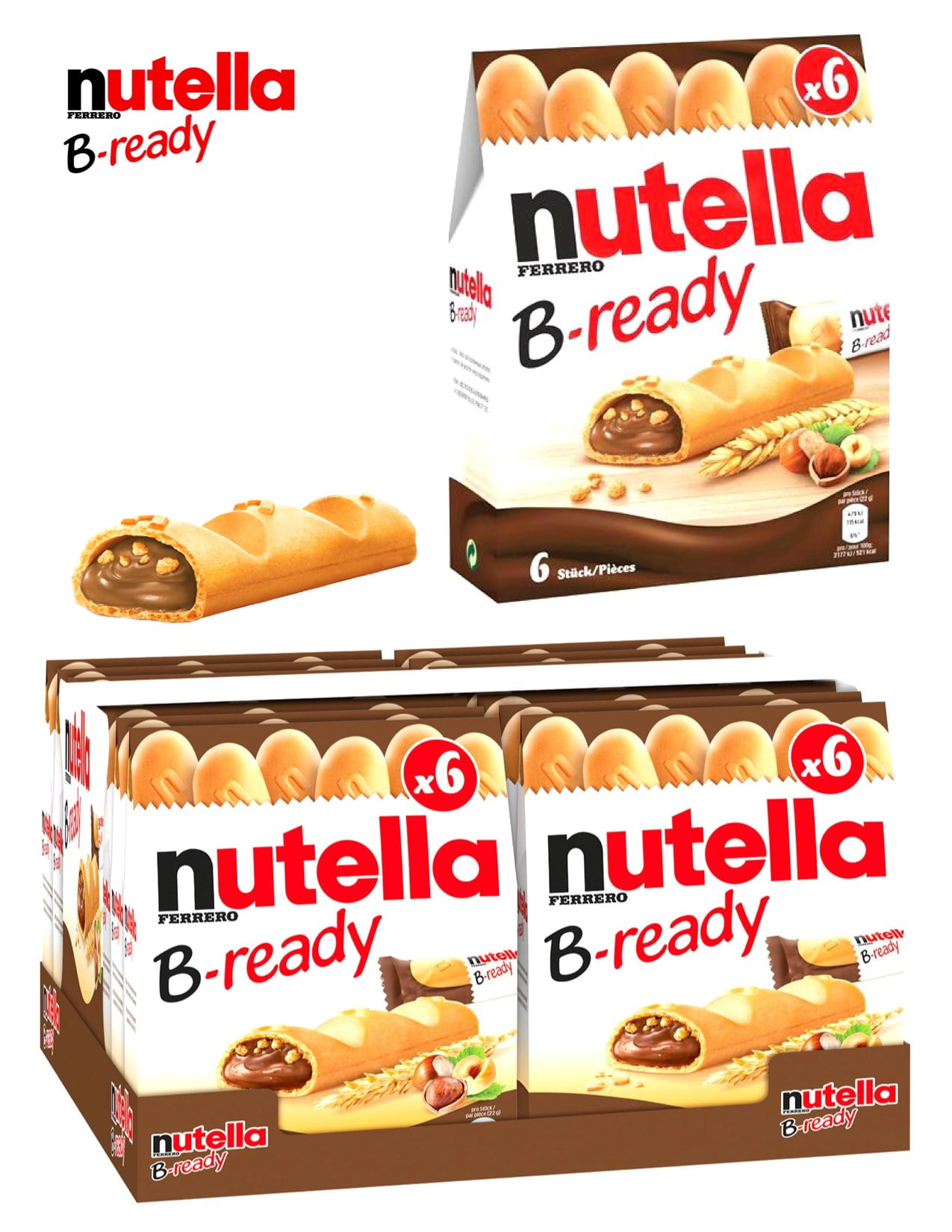 Nutella Bready T6 Nutella filled wafers 16 pk