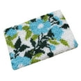 thumbnail image 6 of Flower Latch Hooking Rug Kits Embroidery Carpet with Basic Tools work Crochet Hook Crafts Latch Hook Kits for Adults Bedroom , Blue Flower, 6 of 9