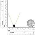thumbnail image 6 of Gem Stone King 14K Yellow Gold Black Sapphire Pendant Necklace for Women | 1.66 Cttw | Gemstone September Birthstone | Oval 8X6MM | With 18 inch Chain, 6 of 6