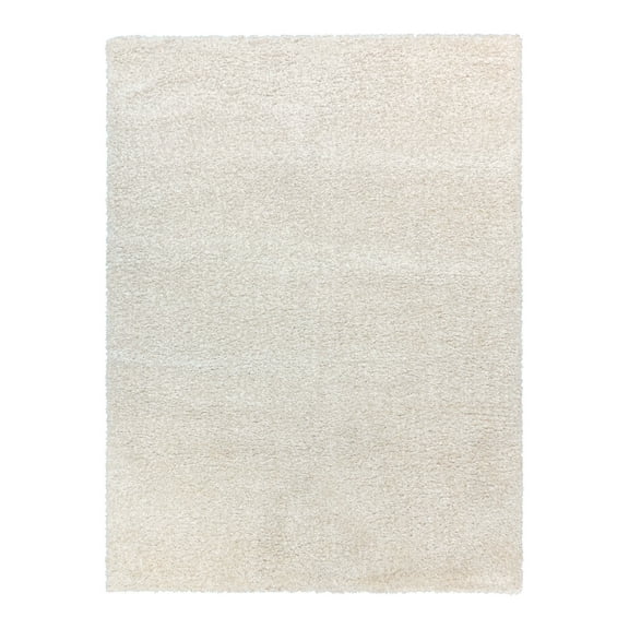 Gertmenian Thayer Solid Shag Solid Color Ivory Indoor Area Rug, 5x8
