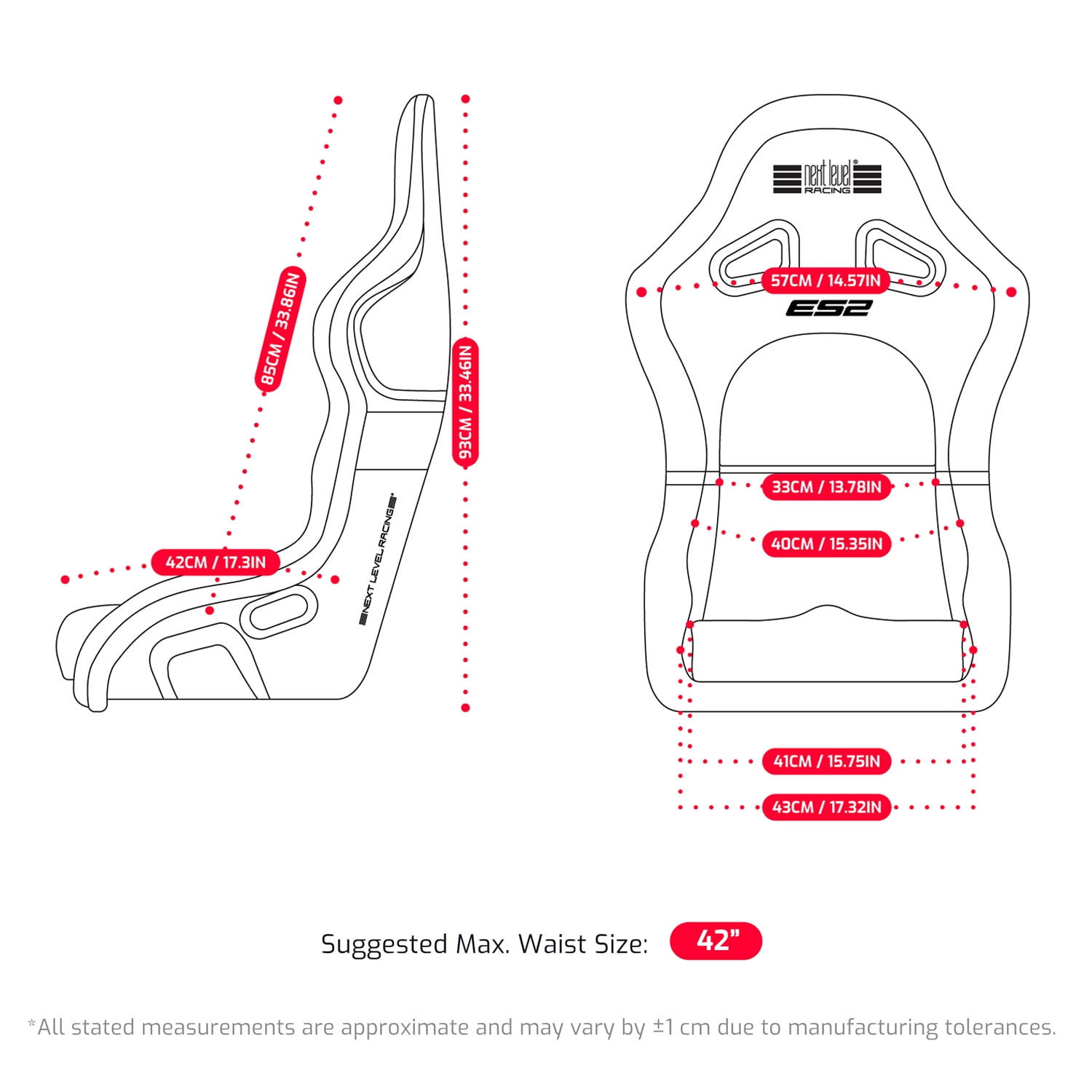 Siège de simulateur de course Elite ES2 de Next Level Racing®