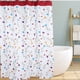 thumbnail image 4 of Decoración de baño para un refugio elegante y hermético Cortina de ducha impermeable con diseño floral y ganchos, 4 of 8