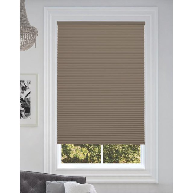 BlindsAvenue Cordless Blackout Cellular Honeycomb Shade, 9/16" Single Cell, Warm Cocoa, Size: 63.5" W x 72" H