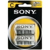 Sony Heavy Duty/Carbon Zinc C Batteries, 2pk