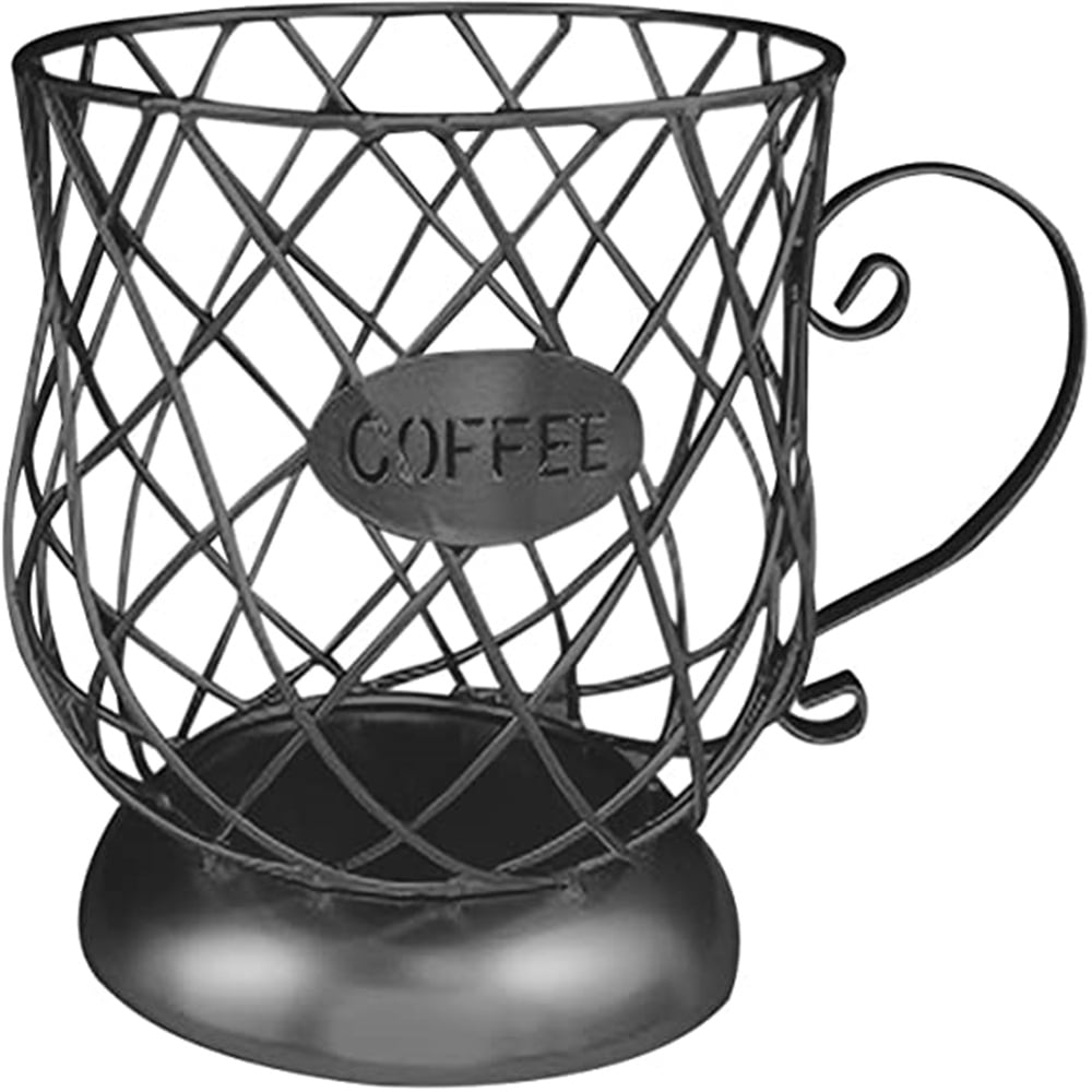XZHOME Coffee Pod Holder Capsule Organizer Coffee Mug Wire Storage