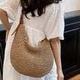thumbnail image 6 of Stylish Woven Straw Tote Bag for Women Summer Bohemian Beach Shoulder Handbag with Large Capacity, 6 of 6
