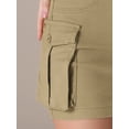 thumbnail image 6 of DARING DIVA Women's Denim Skirt Cargo Pockets Button Mini Jeans Skirts S Khaki, 6 of 7