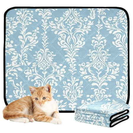 Washable Pet Pee Pads with Super Absorbent Reusable Training Pads for Dogs & Cats Intricate Floral Pattern