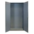 thumbnail image 2 of Durham 3602-BLP-14-2S-95 14 Gauge Flush Door Style Lockable Cabinet with 14 Yellow Hook on Bins & 2 Adjustable Shelves, Gray - 36 in., 2 of 3