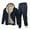 Navy, variant on Lopecy-Sta Sweatsuits for Men 2 Piece Solid Color Casual Full Zip Up Fleece Lined Hoodie Sweatshirt Jacket with Long Pants