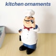 thumbnail image 3 of Retro Chef Model Ornaments Resin Crafts Mini Chef Figurines Home Kitchen Restaurant Bar Coffee Decor, 3 of 5