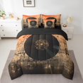 thumbnail image 2 of Musical Discs Bedding Set Twin Size, Musical Notes Rock Music Comforter Set, Sunset Dusk Print (Comforter+Fitted+Flat Sheet+2 Pillowcases+2 Throw Pillow Covers) 7 Pieces Bed Set, 2 of 5