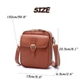 thumbnail image 4 of Crossbody Leather Bag for women,Vintage Small Anti-Theft Messenger Bag Built-In Purse Card Slots,Double Layer leather Crossbody Purse (Blue), 4 of 6