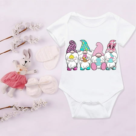 

Leutsin Infant Newborn Baby Girls Boys Easter Bunny Bodysuit Romper Casual Clothes