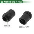 thumbnail image 4 of M20x1.5 Cable Glands 18.5mm / 0.73" Bellows Quick Connector Straight PA6 Nylon Black 2 Pcs, 4 of 7