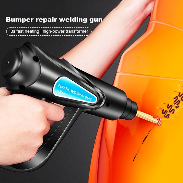Pistola Soldadora De Plástico Kit de grapadora caliente de 70 W, máquina de soldadura de plástico de calentamiento rápido, herramientas de reparación de parachoques de coche Likrtyny Accesorios para autos y motos