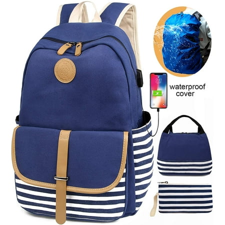 School Backpacks for Women Teen Girls with USB Charging Port and ...