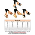 thumbnail image 2 of Crocowalk Espadrilles Wedge Women's Wedges Heels Sandals Summer Beach Platform Slippers for Women, 2 of 3