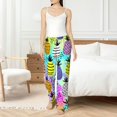 thumbnail image 4 of Salouo Graffiti Pineapples Print Women's Pajama Pants Casual Loose Sweatpants PJs Flowy Pants Drawstring Palazzo for Women Wide Leg Pants Lounge Pajama -Large, 4 of 8